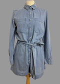 Great Plains Denim Long Sleeve Playsuit - UK10