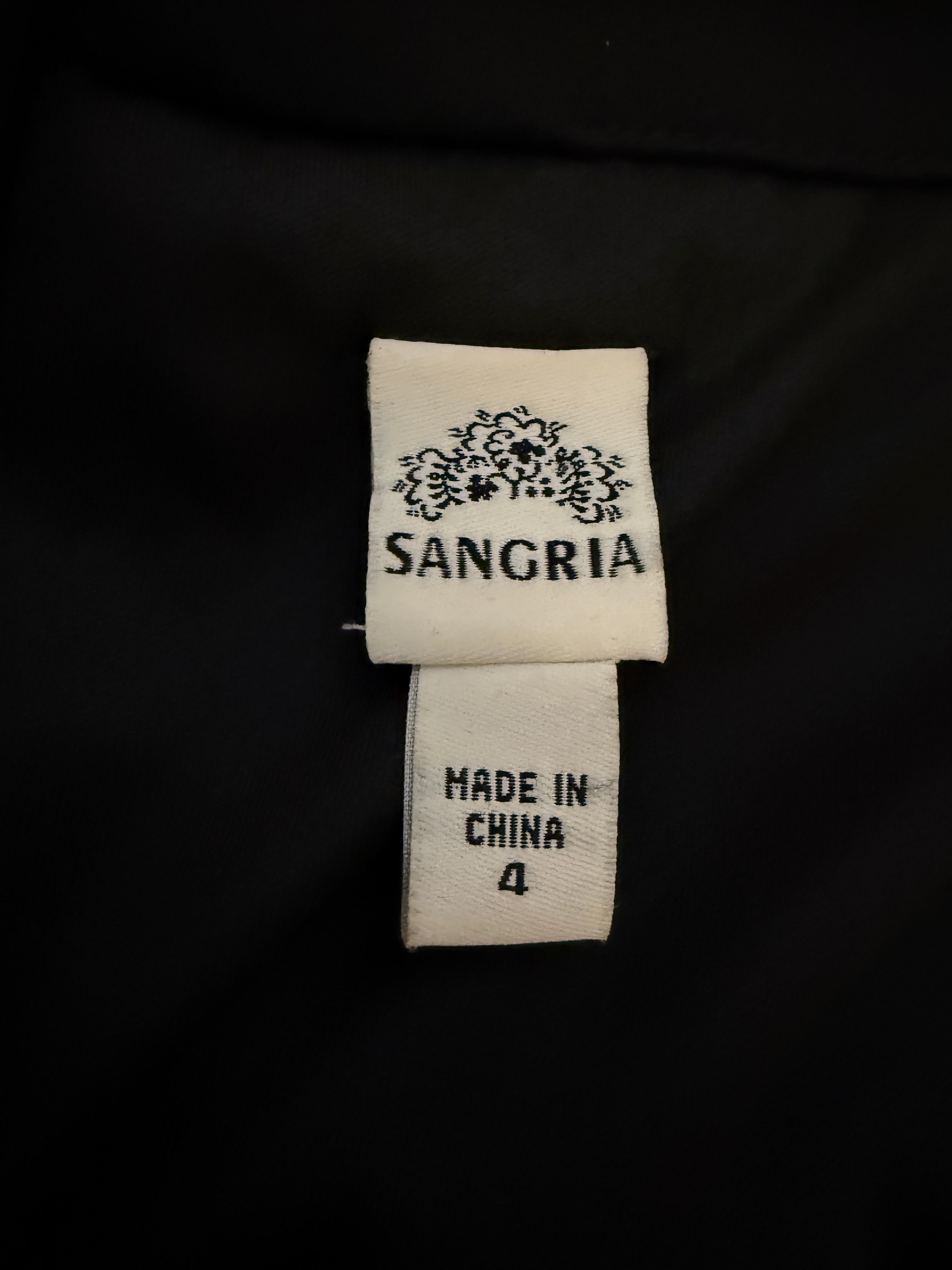 Sangria Black Beaded Neckline Empire Waist Midi Dress UK8 US4