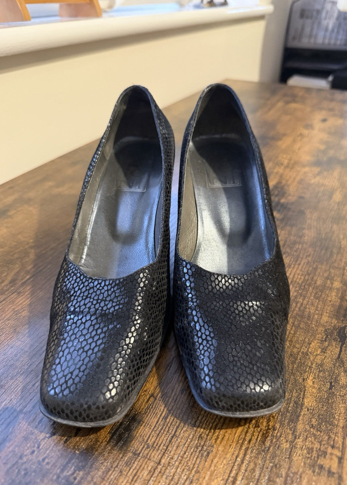 Joni Soft Black Leather Shoes UK 5 EU 38