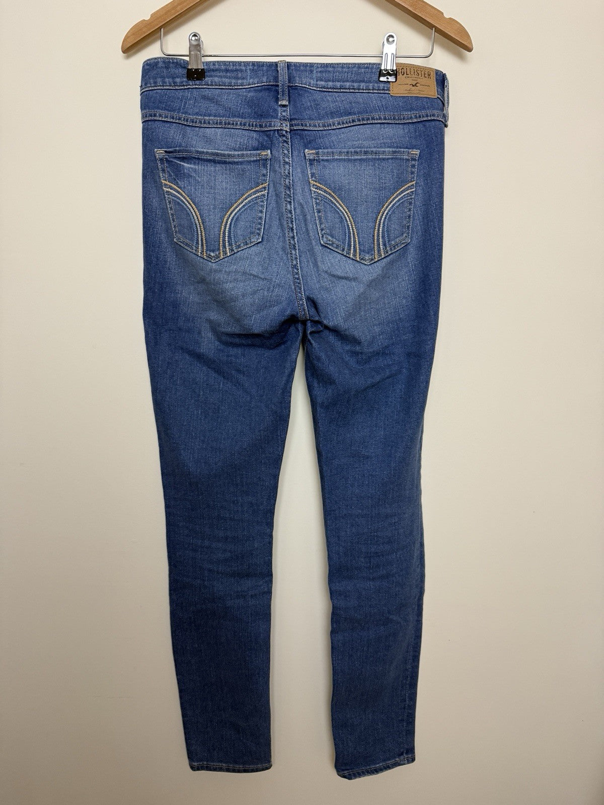 Hollister Unisex Skinny Mid Wash Stretch Jeans - W29 L31