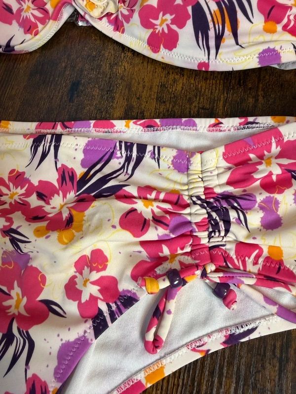 Marie Meili Bandeau Bikini Sweetheart Halter High Waist UK16