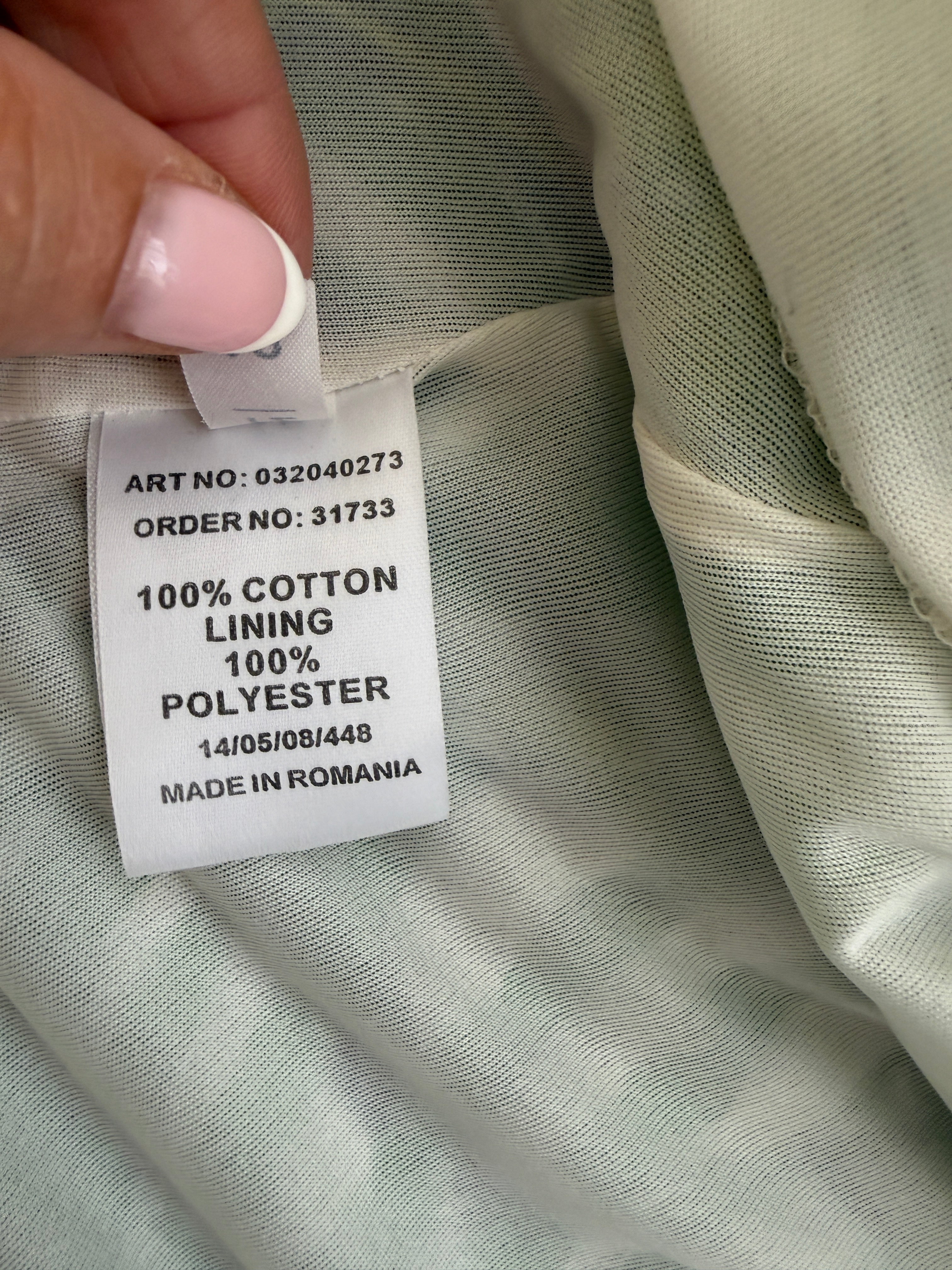 Jane Norman Green Tropical Cotton Mini Dress UK12
