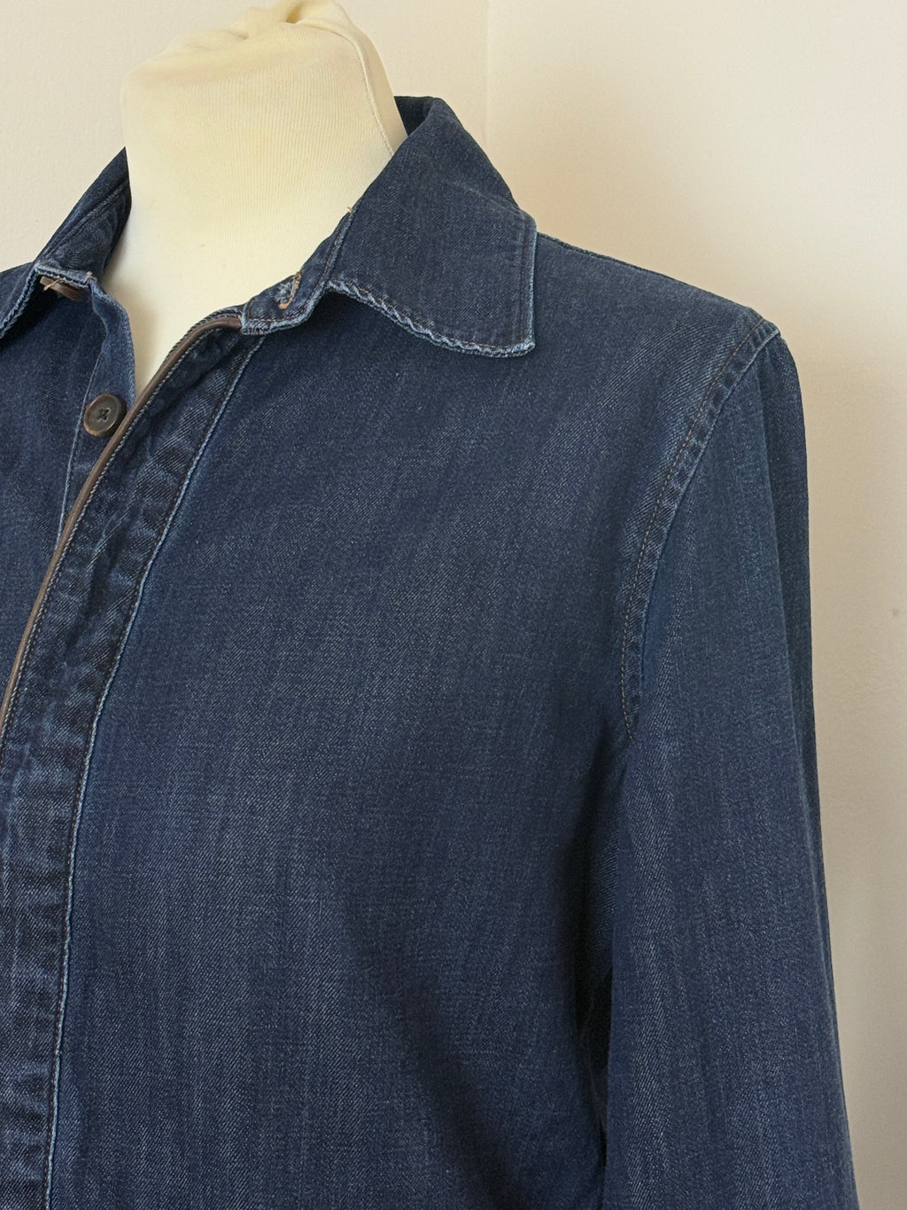 Polo Ralph Lauren Denim Shirt Dress UK8 US4 Dark Wash Cotton