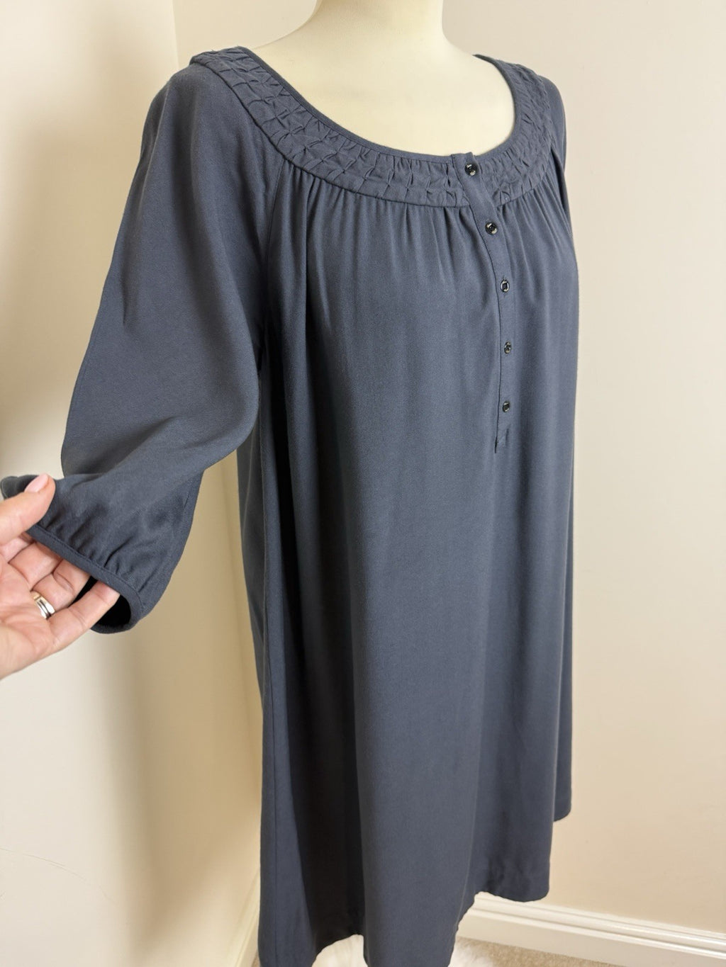 Thomas Burberry Slate Grey Tunic Dress - Small