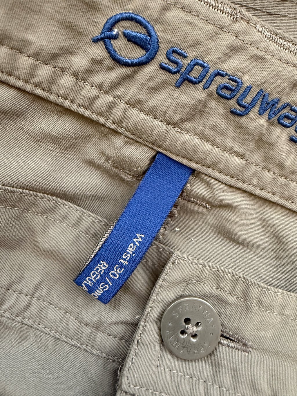Sprayway Men’s Grey Cargo Walking Hiking Shorts Small Waist 30