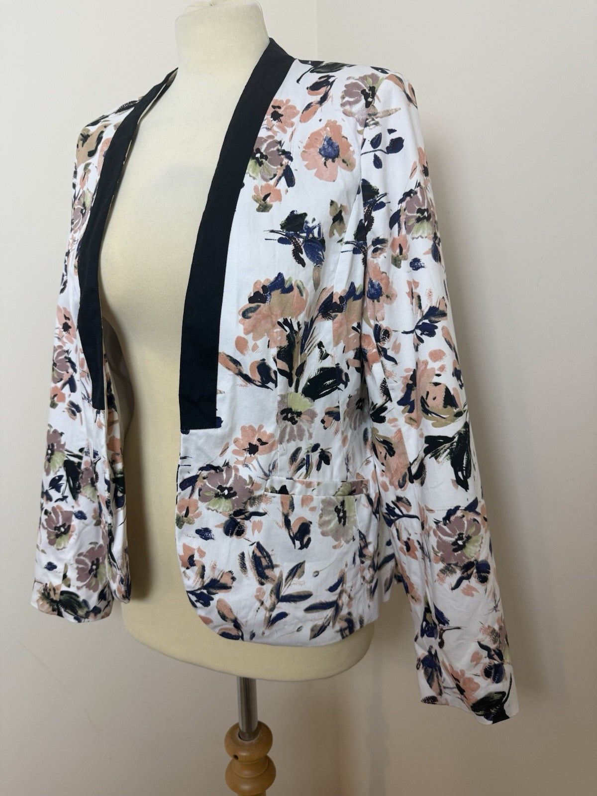 Peacocks Vintage Label Autumn Leaves Blazer - Size 12