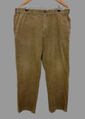 M&S Corduroy Trousers Camel Straight Leg Cotton Regular Fit W40 L29