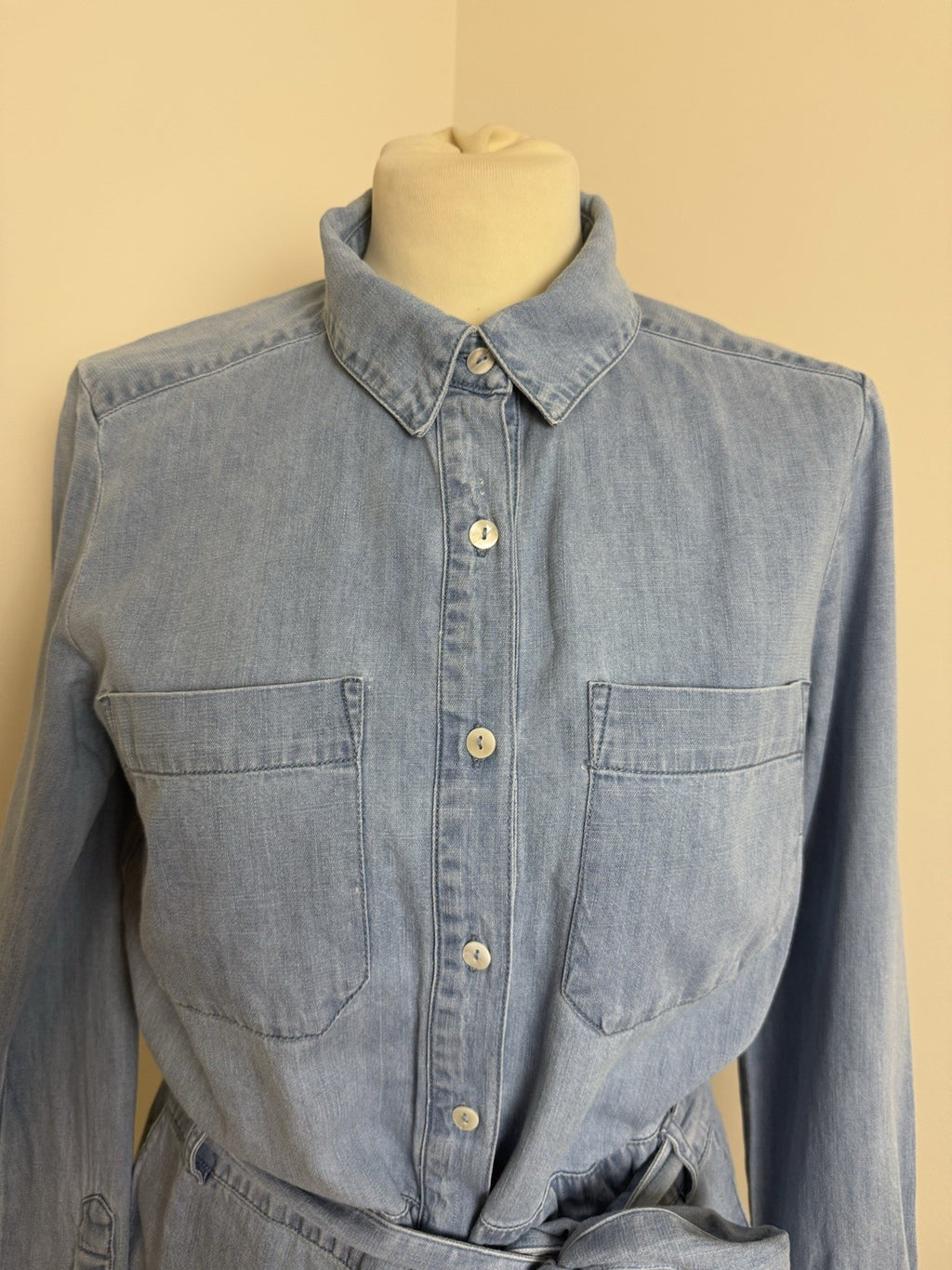 Great Plains Denim Long Sleeve Playsuit - UK10