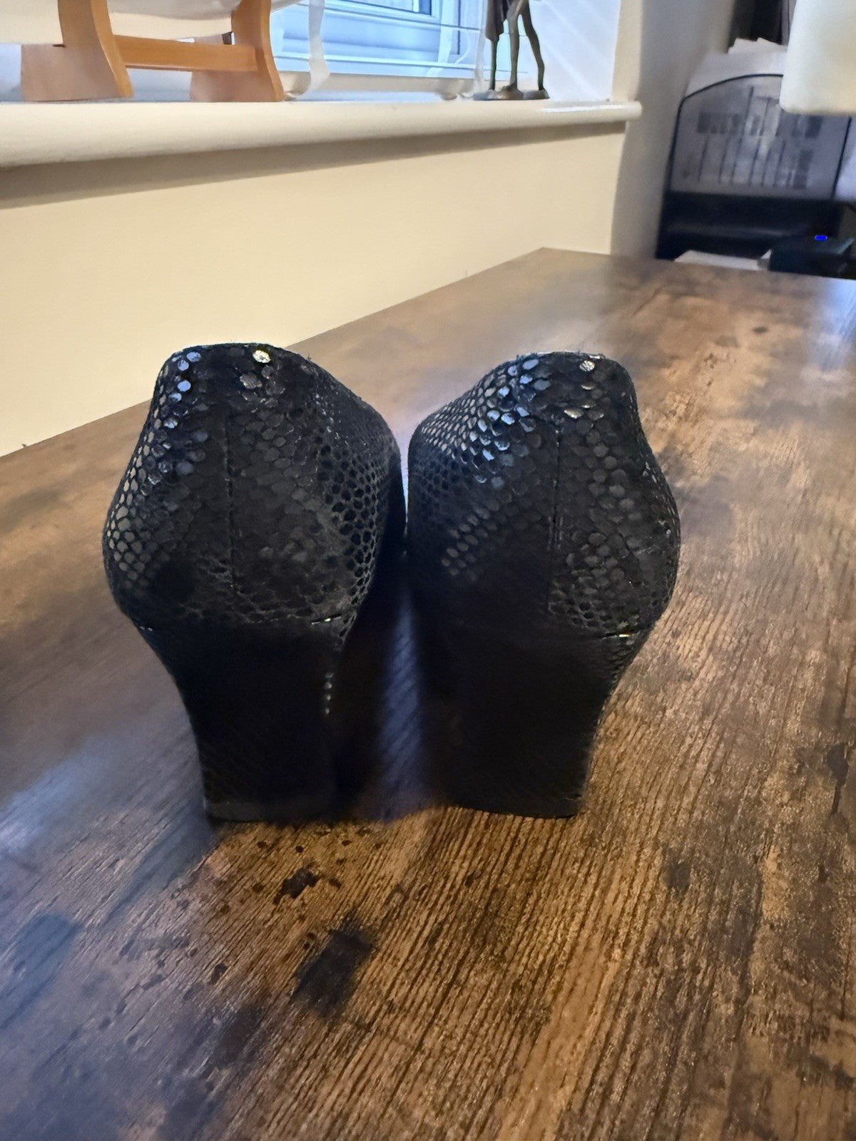 Joni Soft Black Leather Shoes UK 5 EU 38