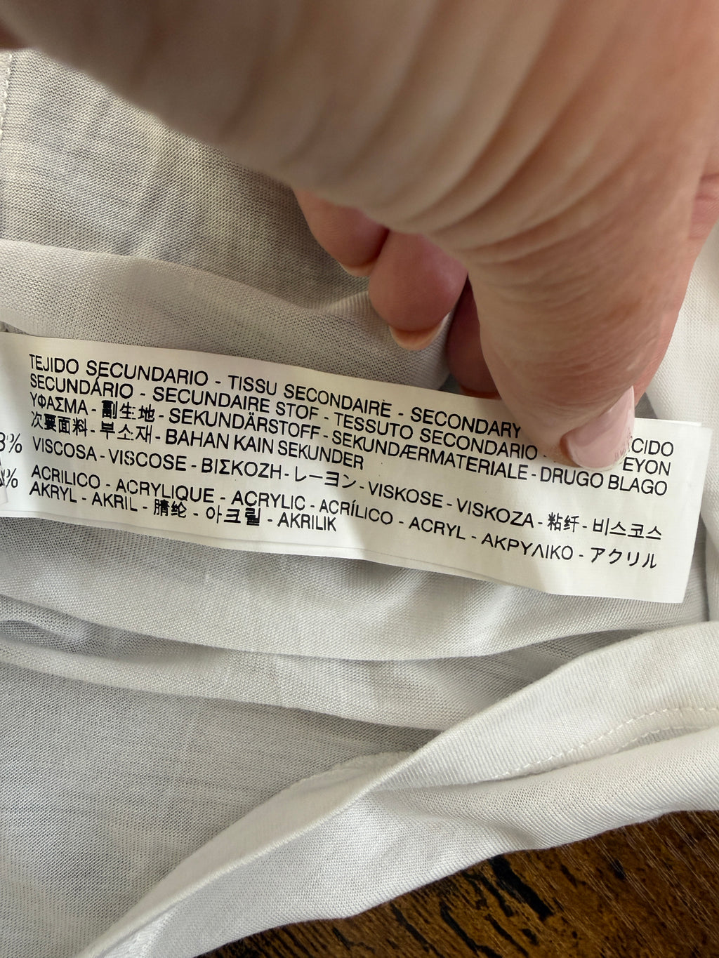 Zara Man White Contrast Panel T Shirt Size M