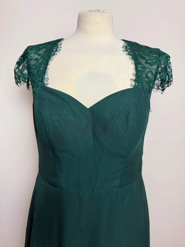 JJ's House Emerald Green Full Length Ballgown - Size 12