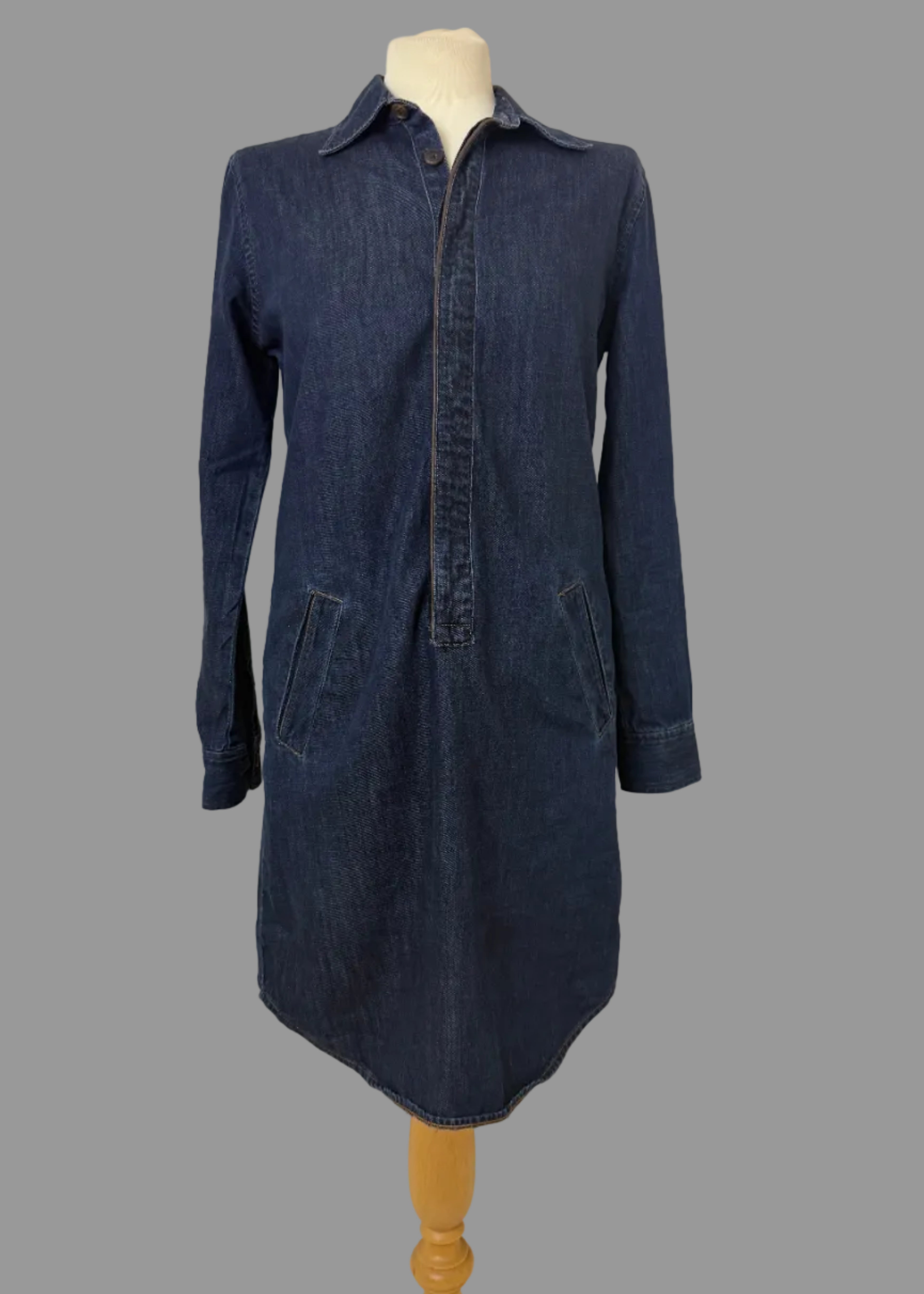 Polo Ralph Lauren Denim Shirt Dress UK8 US4 Dark Wash Cotton