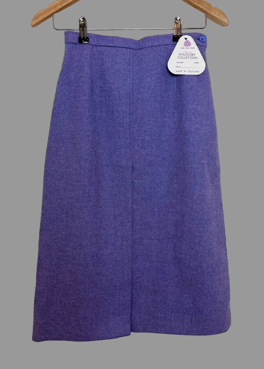Pitlochry Knitwear of Scotland Vintage BNWT Lilac Wool Pencil Skirt - UK8