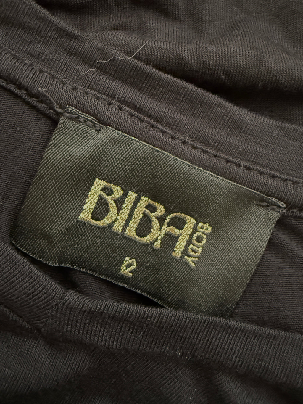 Shopify  Biba Black Gold Logo T Shirt Size 12