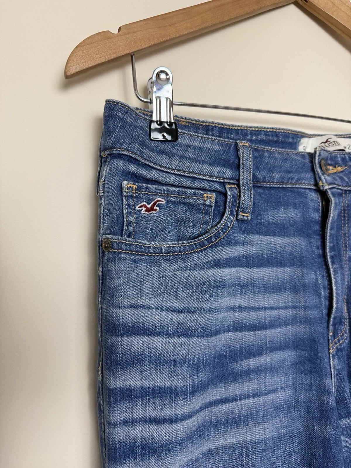 Hollister Unisex Skinny Mid Wash Stretch Jeans - W29 L31