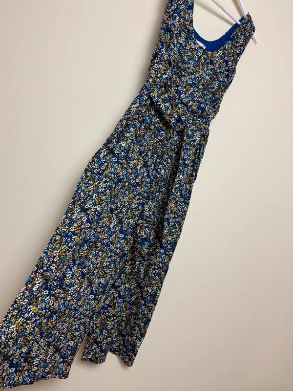Thought Floral Ditsy Jumpsuit Wide Leg Boho V Neck UK 12