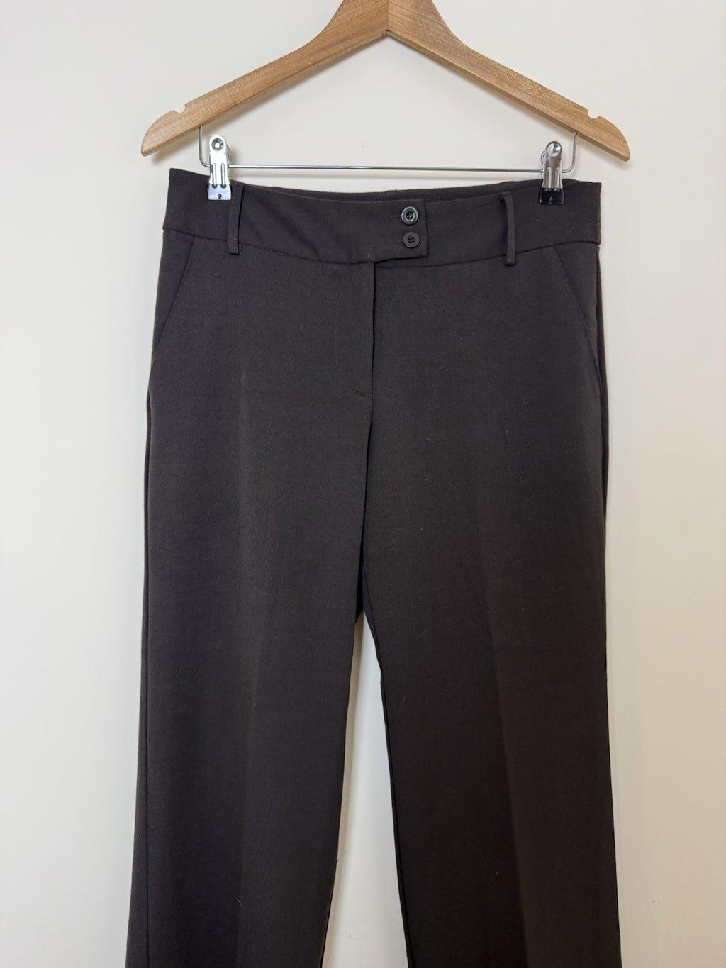 Rivette & Blair Women's Brown Tailored Straight Leg Trousers - UK 10