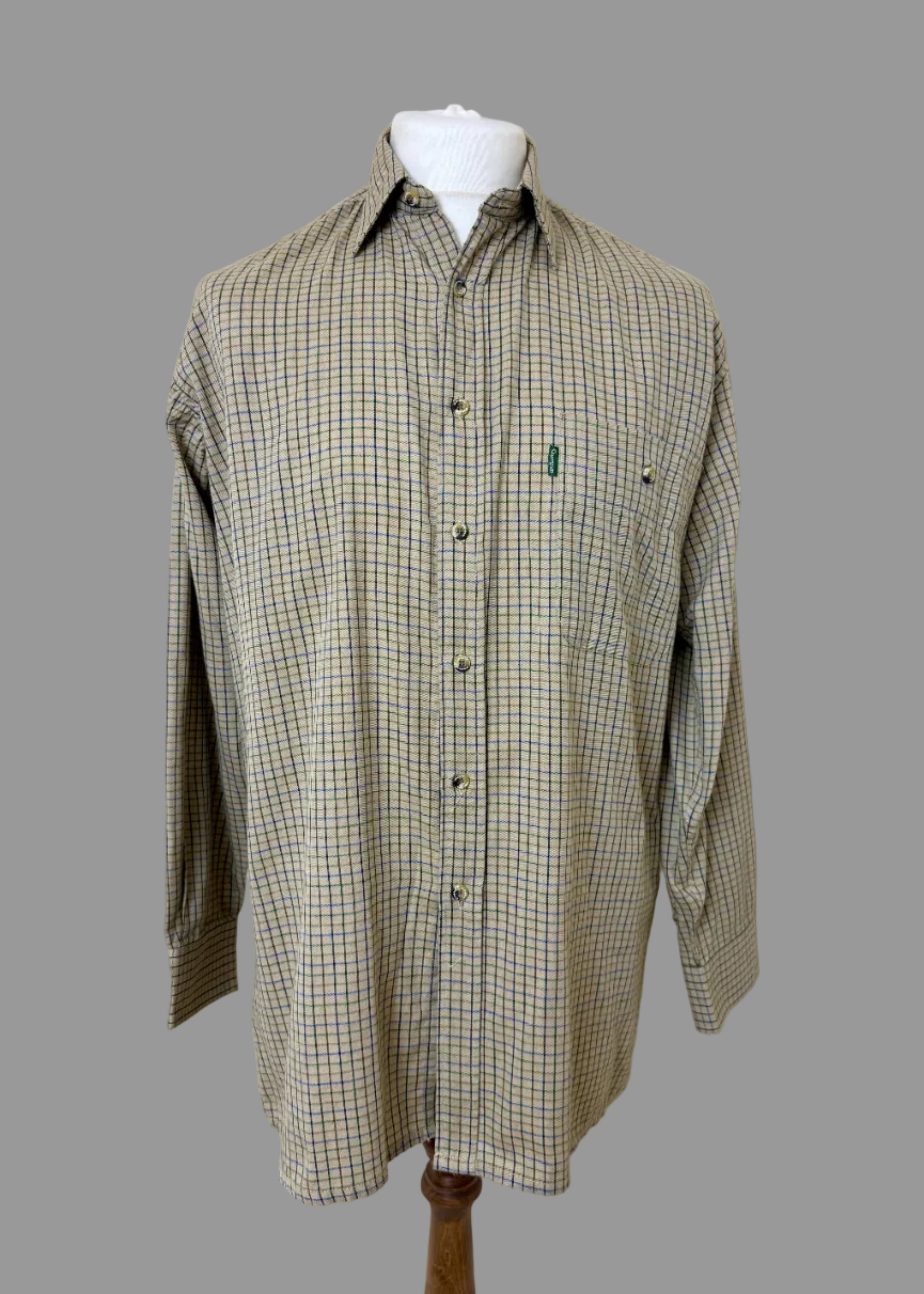 Champion Beige Check Shirt Mens Medium