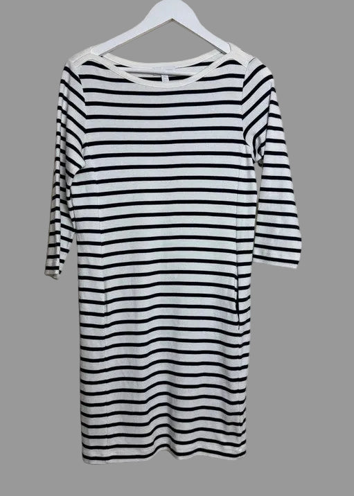The White Company Black & White Breton Dress - Size 12