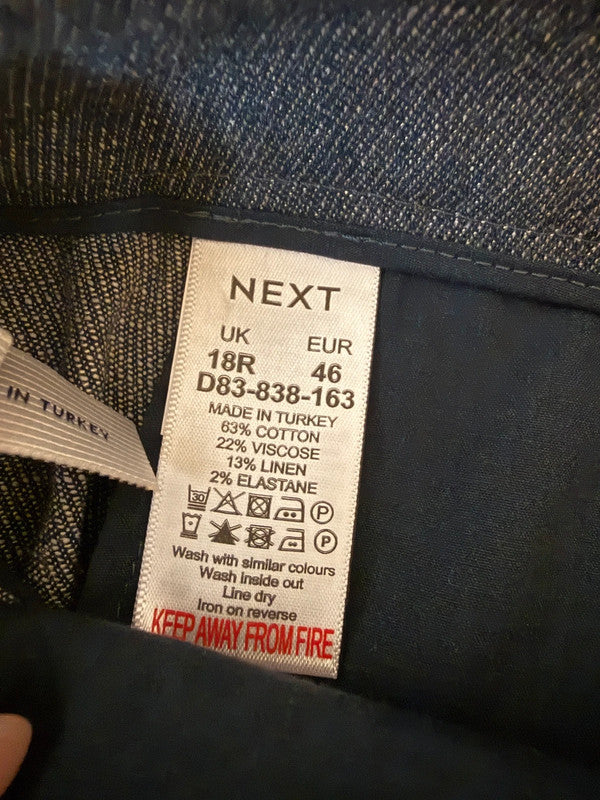 Next Premium Collection Chambray Blue Bootcut Jeans - 18Reg