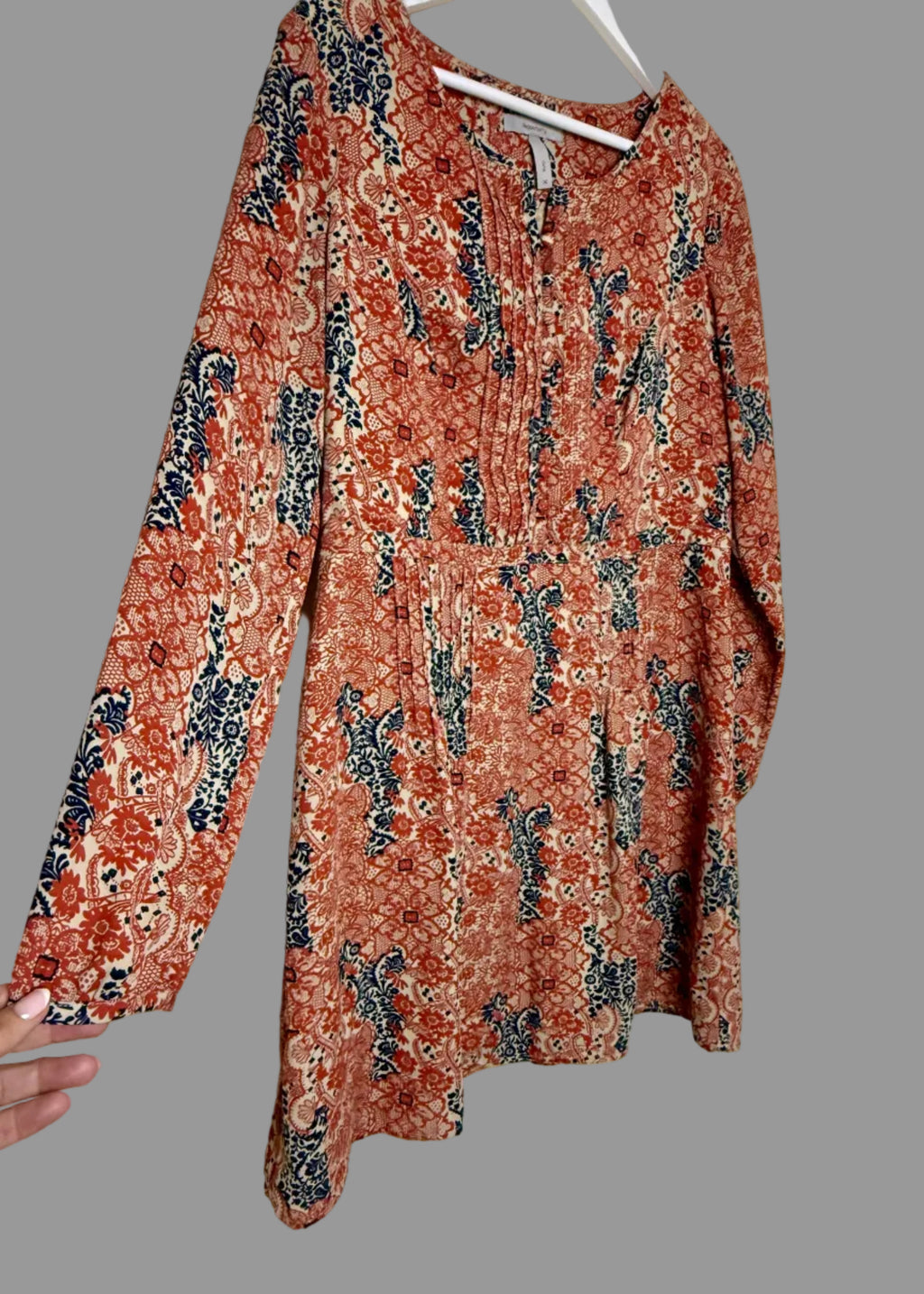 Pepperberry Floral Boho Tunic Dress Size 14 Curvy