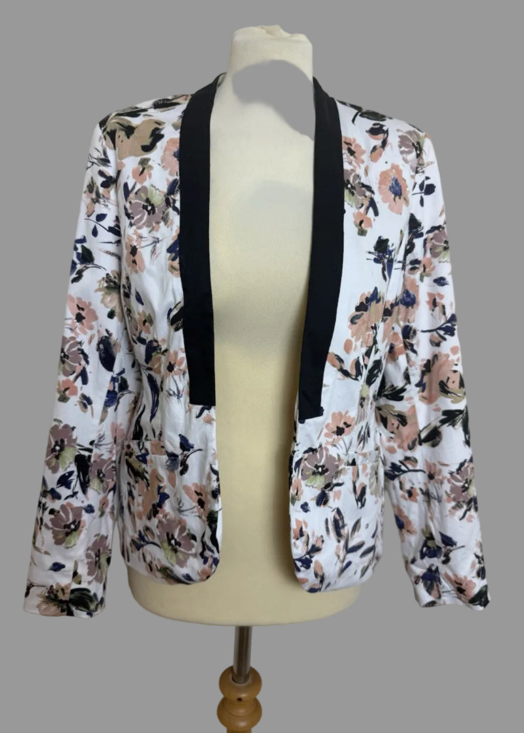 Peacocks Vintage Label Autumn Leaves Blazer - Size 12