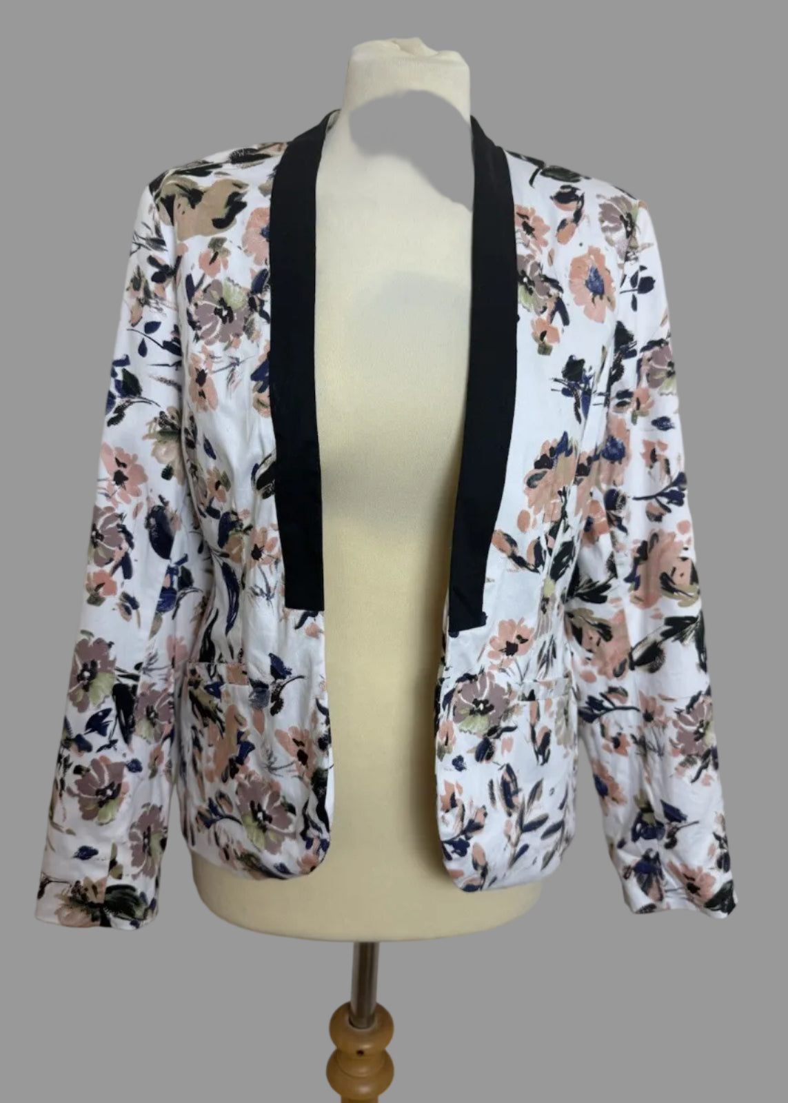 Peacocks Vintage Label Autumn Leaves Blazer - Size 12