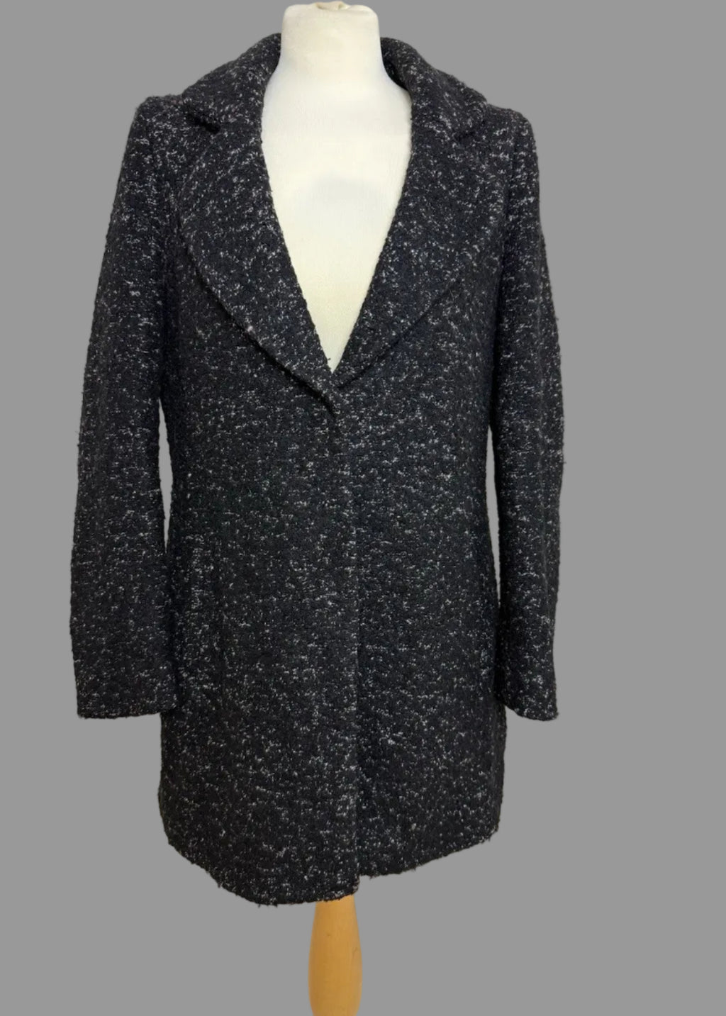 Clockhouse At C&A Black Wool Blend  Coat - UK10
