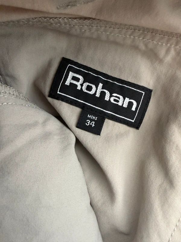 Rohan Fusion Trousers Beige Outdoor Travel Quick Dry Water Repellent W34 L31
