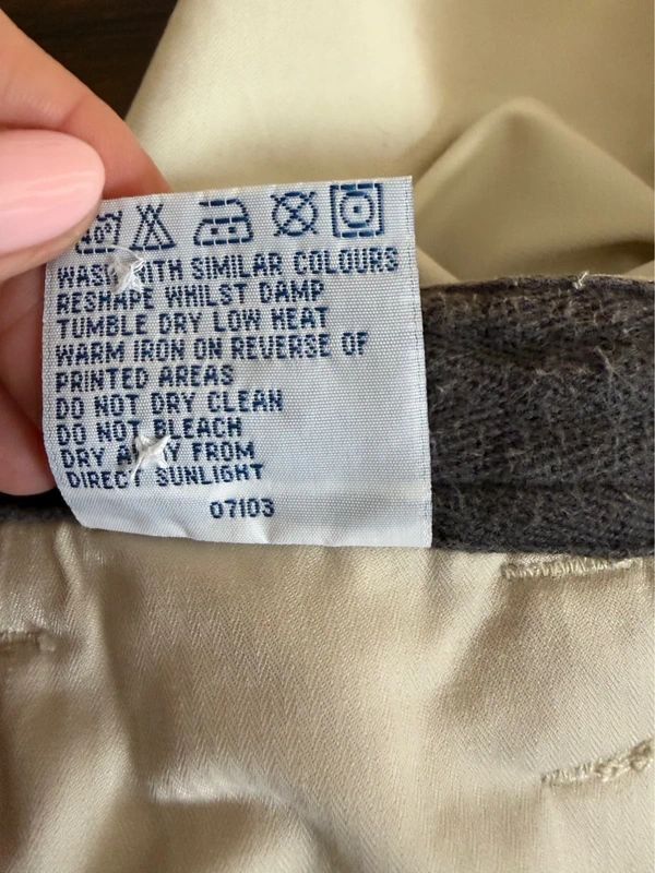 Fat Face Cargo Trousers Beige Turn Up Zip Ankle Adjustable Waist UK18 Long