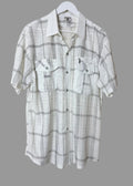Green-G White Black Check Utility Shirt Mens XXXL