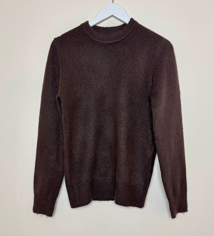 River Island Men's Red Brown Crew Neck Jumper - XS