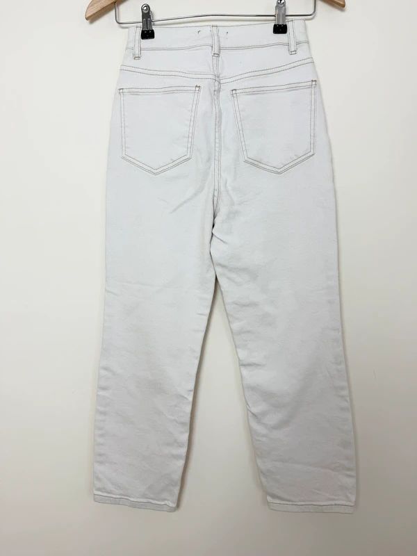 Mint Velvet Ivory Straight Leg Jeans UK 6 Short High Rise Denim