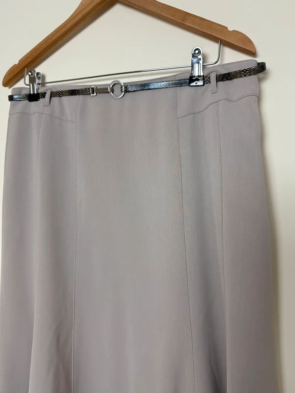 Gerry Weber Mermaid Skirt Taupe Belted Knee Length Tailored UK16