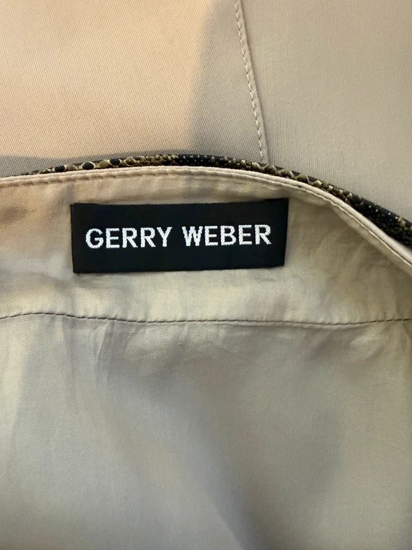 Gerry Weber Mermaid Skirt Taupe Belted Knee Length Tailored UK16