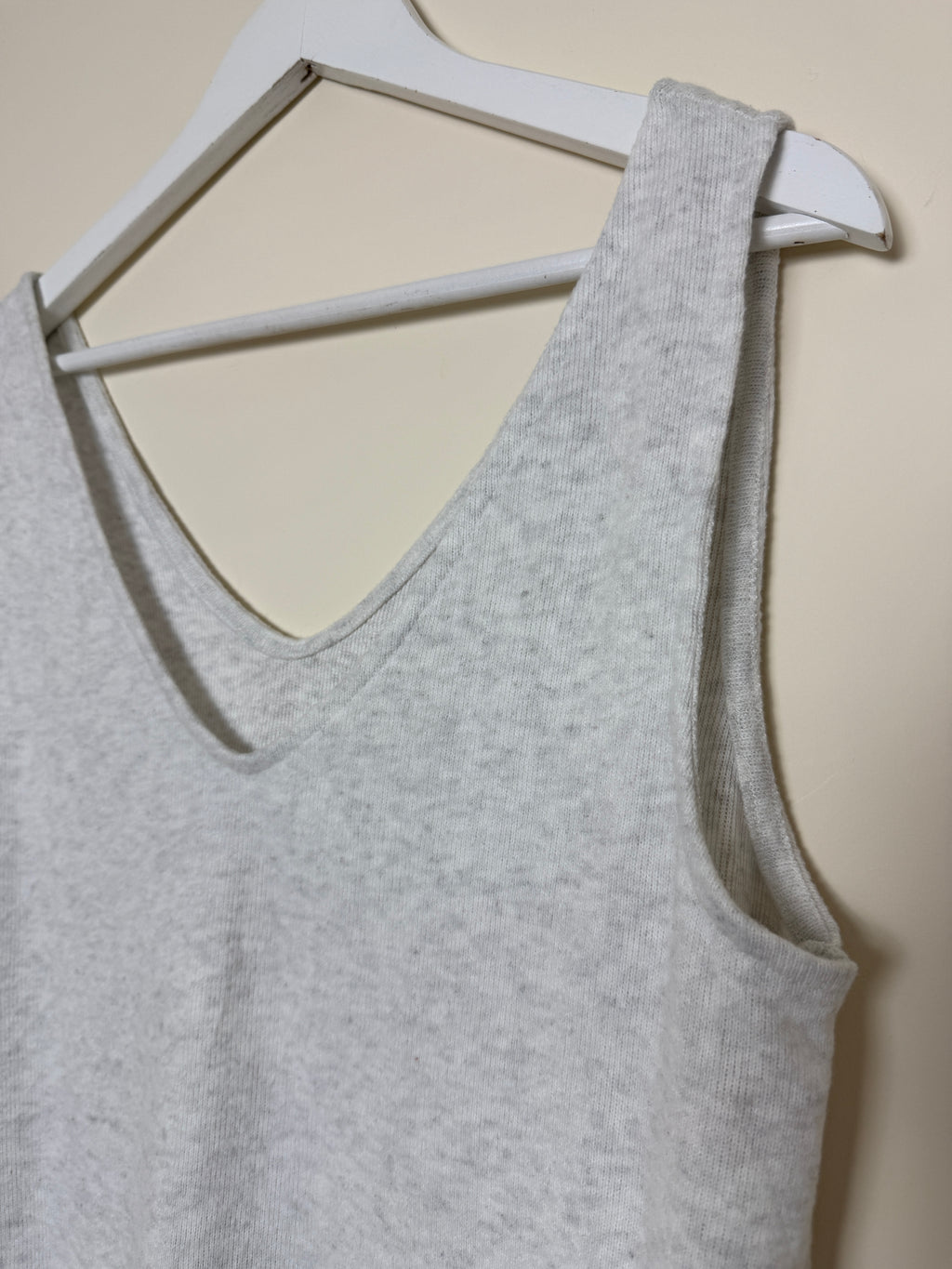 F&F Grey Knitted Sleeveless V Neck Soft Vest Top UK12/14