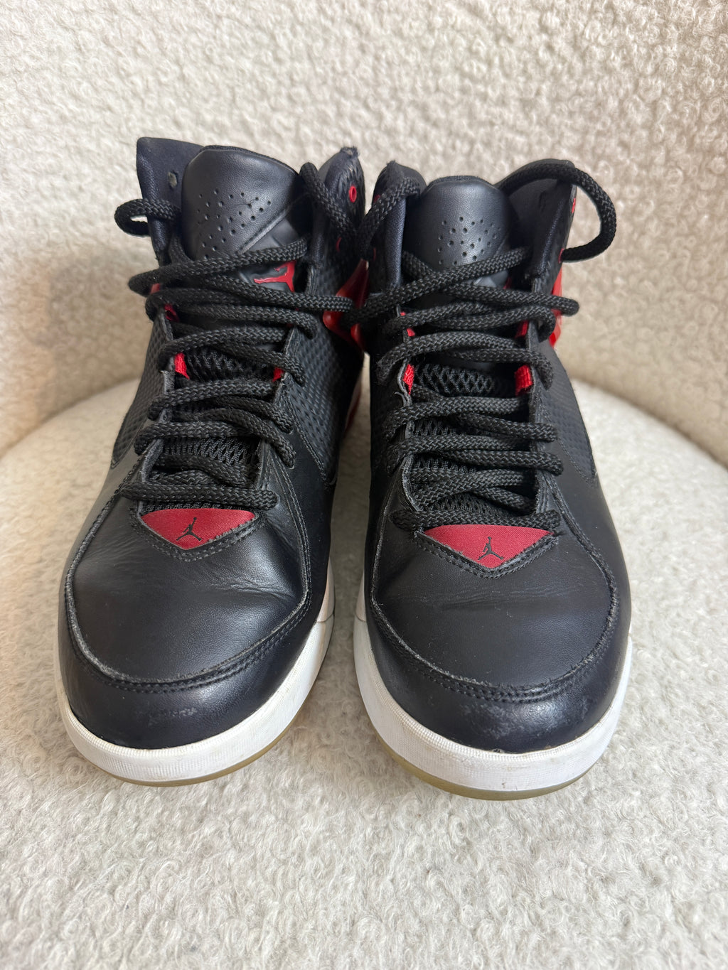 Nike Jordan Flight Basketball Trainers UK7.5 EU42 Black Red High Top