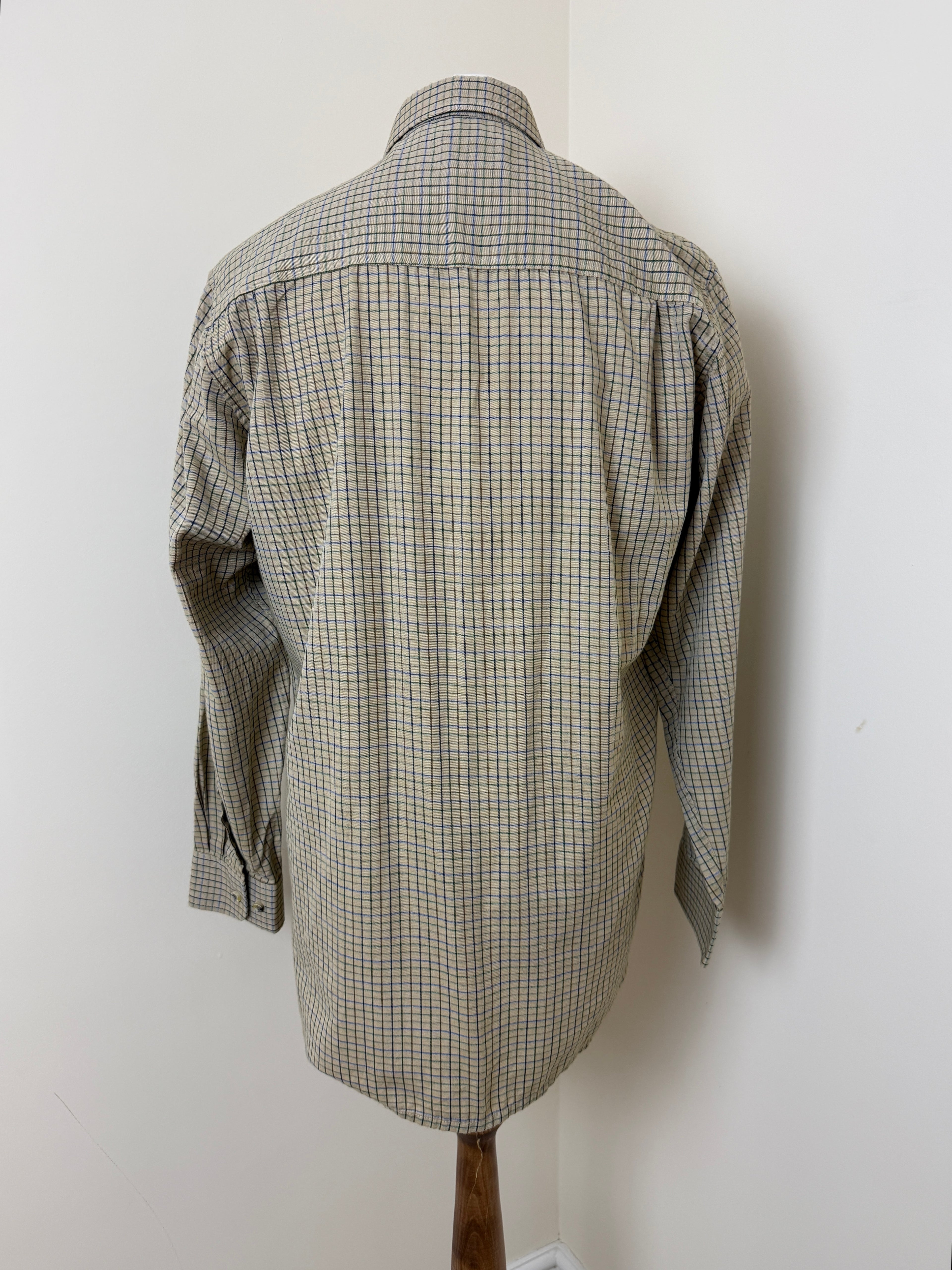 Champion Beige Check Shirt Mens Medium