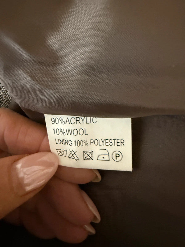 Pistachio Brown Tweed A Line Skirt - UK14/16