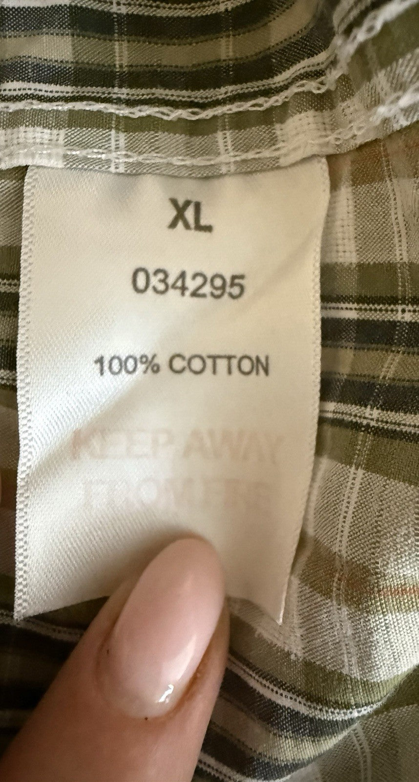 Peter Storm Khaki Green Checked Short Sleeve Shirt - XL