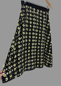 River Island Black Yellow Laser Cut Floral A Line Skirt - Size 8